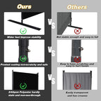 CHOSENM Room Divider, 6 Panel Folding Privacy Screens - Image 3