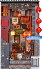 Lijiang Ancient Town DIY 3D Wooden Booknook for Adults, Teens and Book Lovers, Bookshelf Insert Library Decor, Creative Gift for Family, Friends, and Elderly