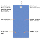SmartSign 6.25 x 3.125 inch “Blue” Blank Tyvek Shipping Tags - Image 4
