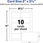avery clean edge business cards, 2" x 3.5", view 10