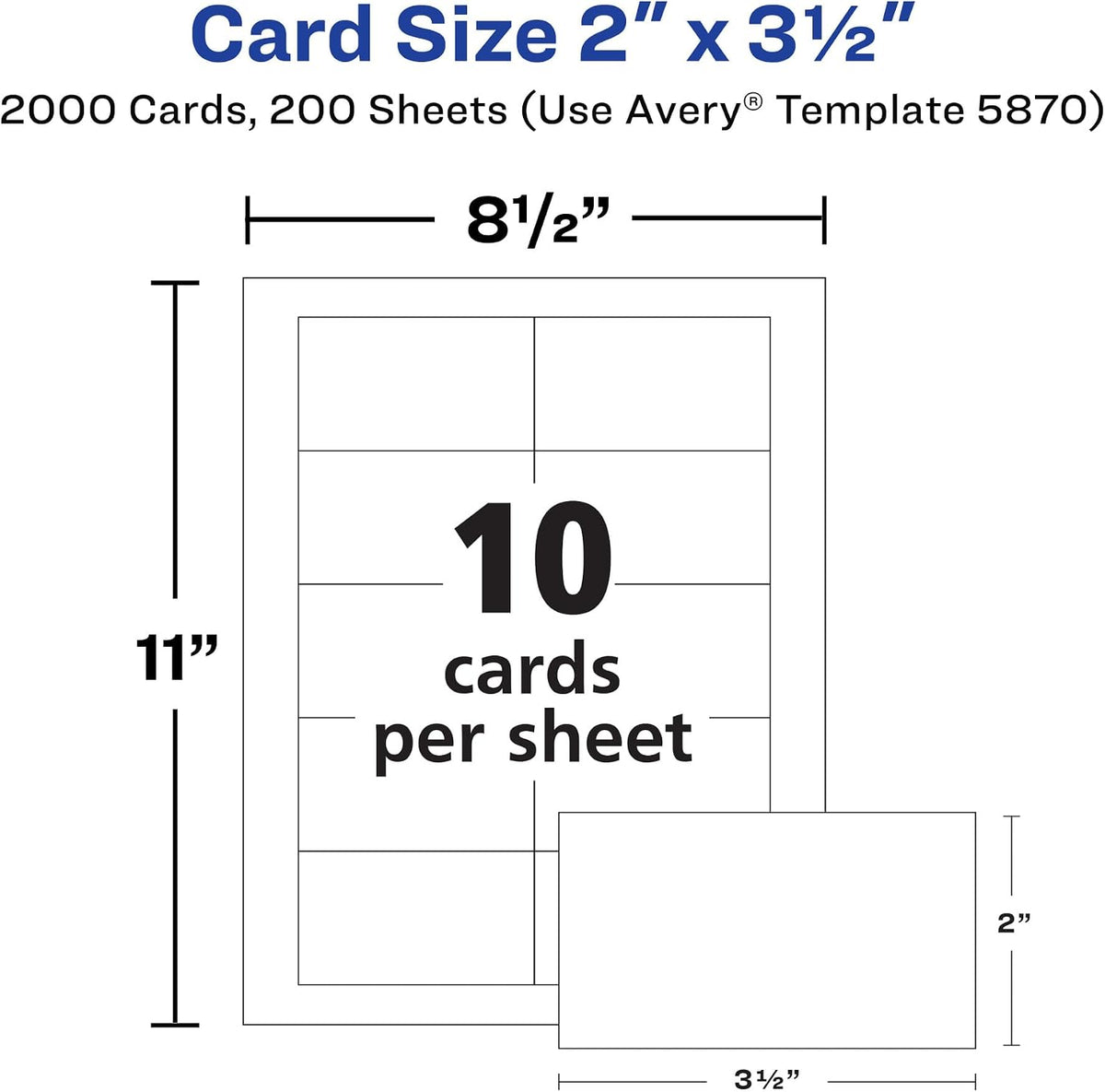 avery clean edge business cards, 2" x 3.5", view 10