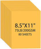 Yellow Cardstock 8.5 X 11, 80 Sheets Card Stock, 75lb/ 200gsm Copy Paper by Ciphyfee