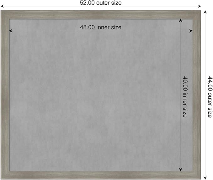 Amanti Art Grey Framed Magnetic Board 44x52 Oversize Vision Board - Image 2