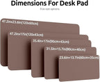 YSAGi Leather Desk Protector, Office Mat, Large Mouse Mat, Non-Slip PU Leather - Image 4