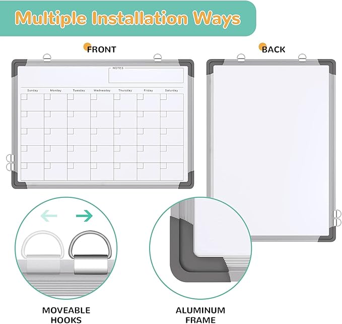 Small Monthly Calendar Dry Erase Whiteboard - Image 2