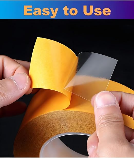 Super Thin Double Sided Adhesive Tape 1Inch x 66Feet Transparent Sticky Tape - Image 5