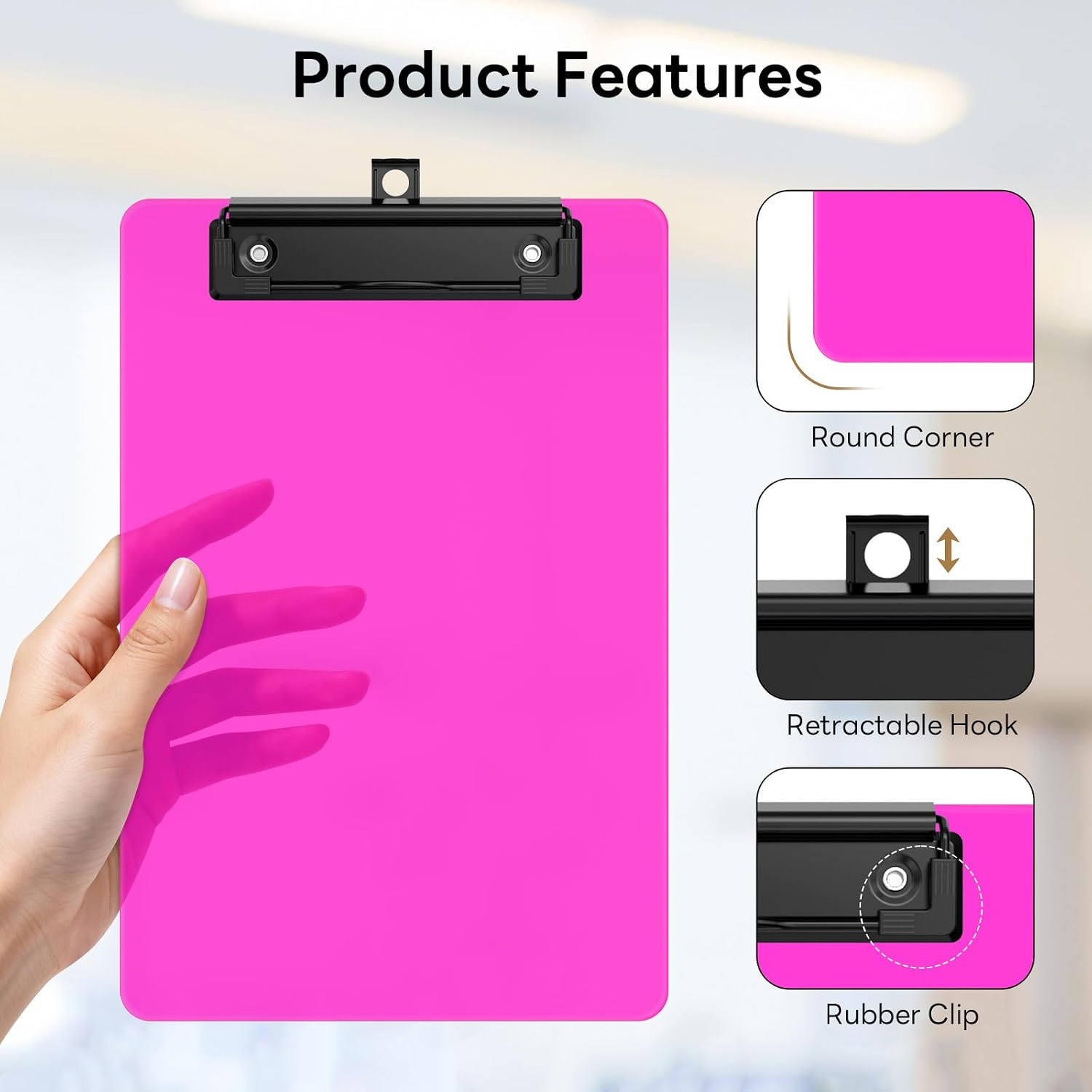 6 Pack Colorful Small Clipboard, A5 Mini Clip Board | Black Clip, 9 x 6" Half-Letter Size for Classroom, Students, Teacher, Nurse, Office & School Supplies