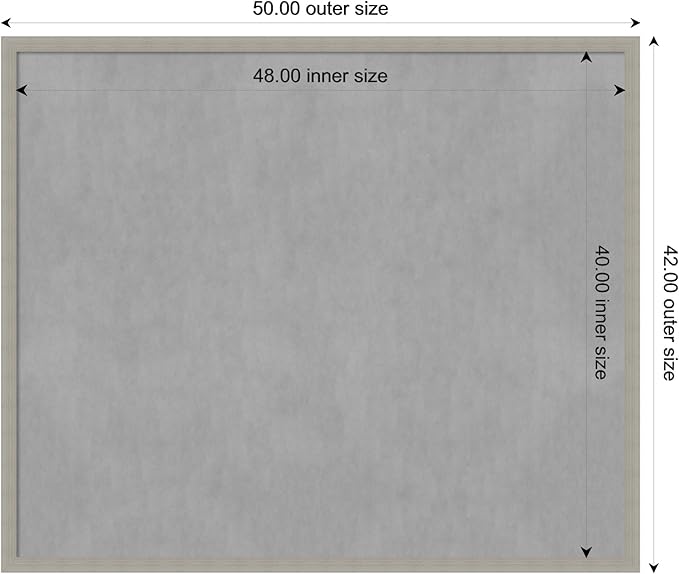 Amanti Art Grey Framed Magnetic Board 42x50 Oversize Vision Board - Image 4