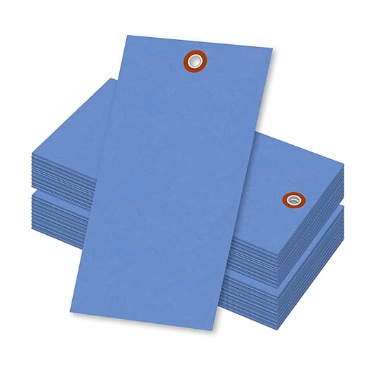 SmartSign 4.75 x 2.375 inch “Blue” Blank Tyvek Shipping Tags by SmartSign