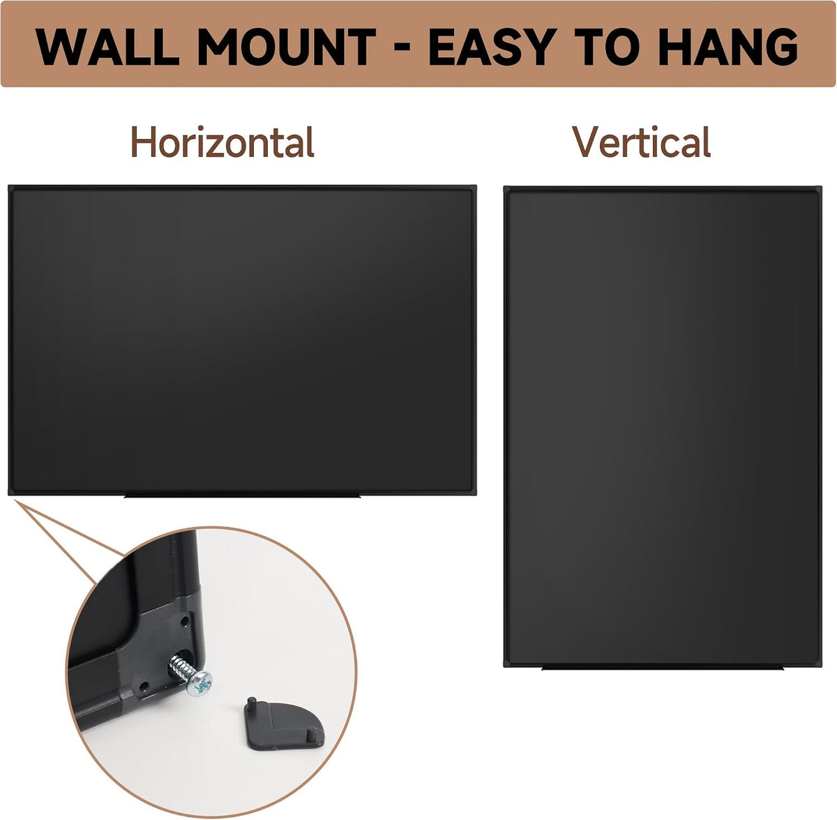 SELEAD Magnetic Chalkboard 72 x 48 Inches - Black Aluminum Frame