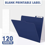 File Folder, PANDRI 120 Pack File Folder, 1/3 Cut Tab, Letter Size, Filing - Image 5