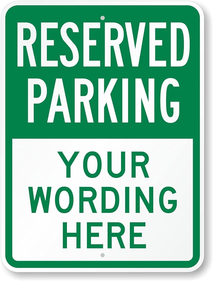 SmartSign 24 x 18 inch Custom “Reserved Parking” Metal Sign by SmartSign