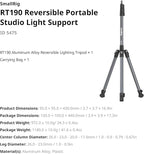 SMALLRIG 74.8"/ 6.23 ft Adjustable Light Stand Photography, Max Load 8.8 lb - Image 9