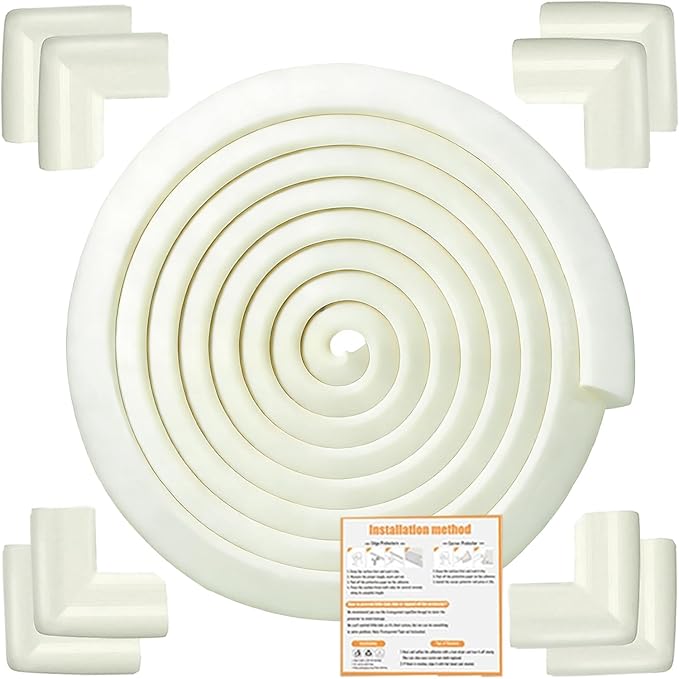 Baby Proof Corners and Edges Protector 20ft Edge+8 Corner Guard, Fireplace Baby by Dekukar