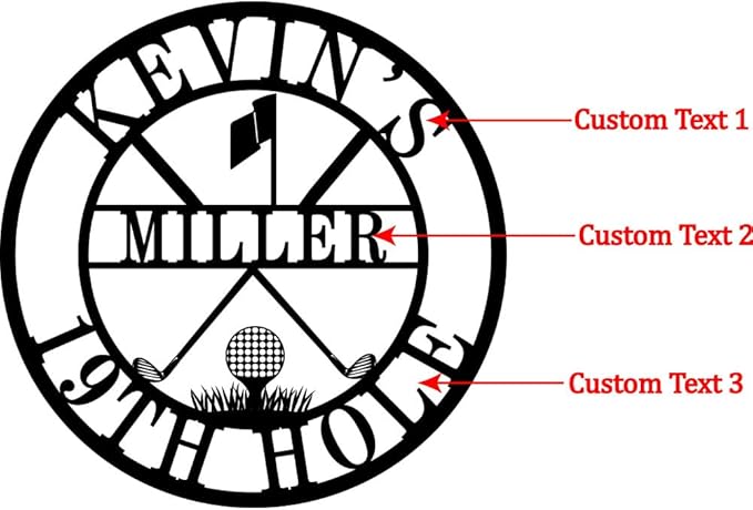 Personalized Golf Sign Custom Golf Name Sign Golf Wall Decor Golf Gifts - Image 3