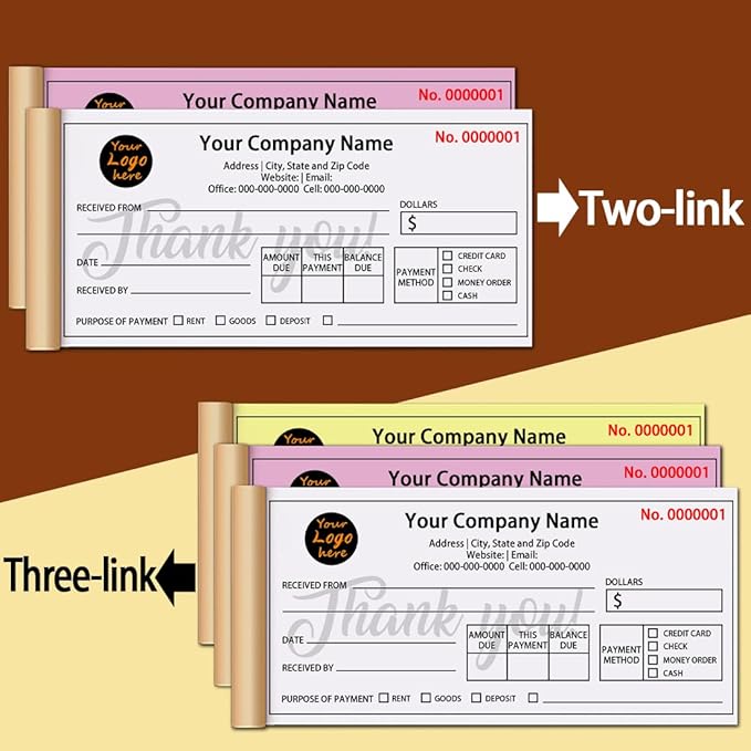 Personalized Invoice Book Custom 2 Part/3 Part Receipt Book Quote Estimate - Image 3