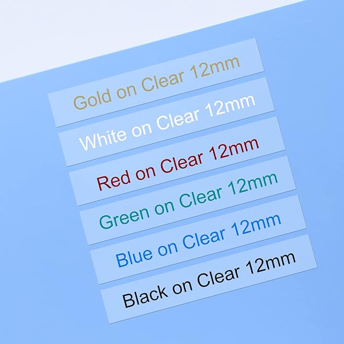 COLORTY Replacement for Brother P-Touch Label Maker Tape TZe 12mm 0.47 Clear - Image 7