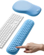 Meatanty Keyboard and Mouse Pad Wrist Rest Set, Ergonomic Wrist Pad Support by Meatanty