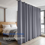 Cbsroro Room Divider Blackout Curtain Track Curtains Wall Dividers Panels Screen - Image 6