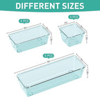 WOWBOX 12 Pack Clear Drawer Organizer Set, Acrylic Drawer Storage Trays - Image 2