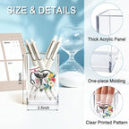 QYUVK RN Acrylic Pencil Holder Cup, Floral Stethoscope Pen Holder - Image 2
