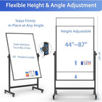 Rolling Whiteboard on Wheels, Double-Sided Magnetic Dry Erase Board - Image 2