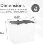 Superio Storage Bins with Lids, Stackable Totes, BPA Free, Odor Free, Organizer - Image 2