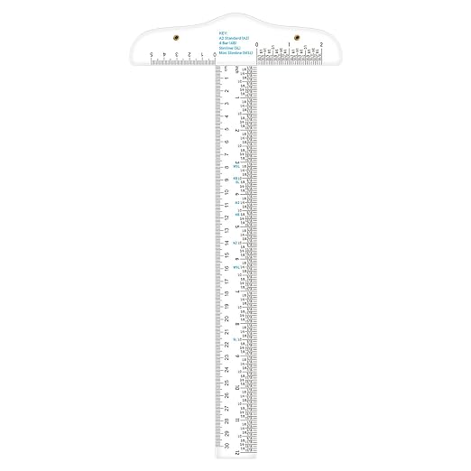 12" Clear Acrylic T-Square Ruler by CYFUNDESIGN