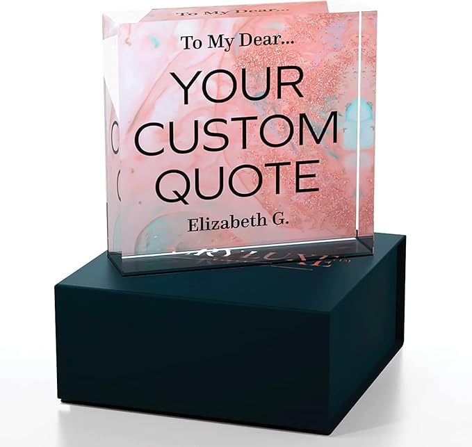 Personalized Gifts, Custom Quote Block Letter Board, Crystal-Clear Acrylic - Image 4