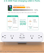 PD30W Desk Clamp Power Strip, Desktop Mount Surge Protector, Fast Charging - Image 2