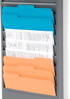 Global Industrial Steel Medical Chart Hanging Wall File Holder, 11 Pockets - Image 3