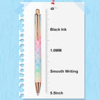 Zonon 60 Pcs Sparkly Pens Fancy Glitter Shiny Metal Retractable Ballpoint Pens Black Ink Medium Point 1. 0 mm Click Ball Pen for Office Supply Woman Adults Teachers End of Year Graduation Gifts