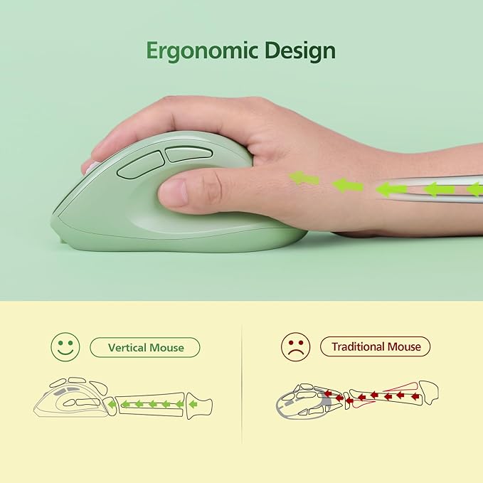 Micropack Ergonomic Vertical Wireless Bluetooth Mouse - Image 5