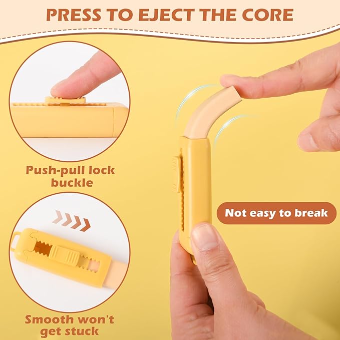 24 Pcs Cute Retractable Eraser for Pencils Cute School Supplies Kawaii Erasers - Image 7