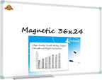 Lockways Magnetic Dry Erase Board, 36 x 24 Inch Magnetic Whiteboard White Board by Lockways