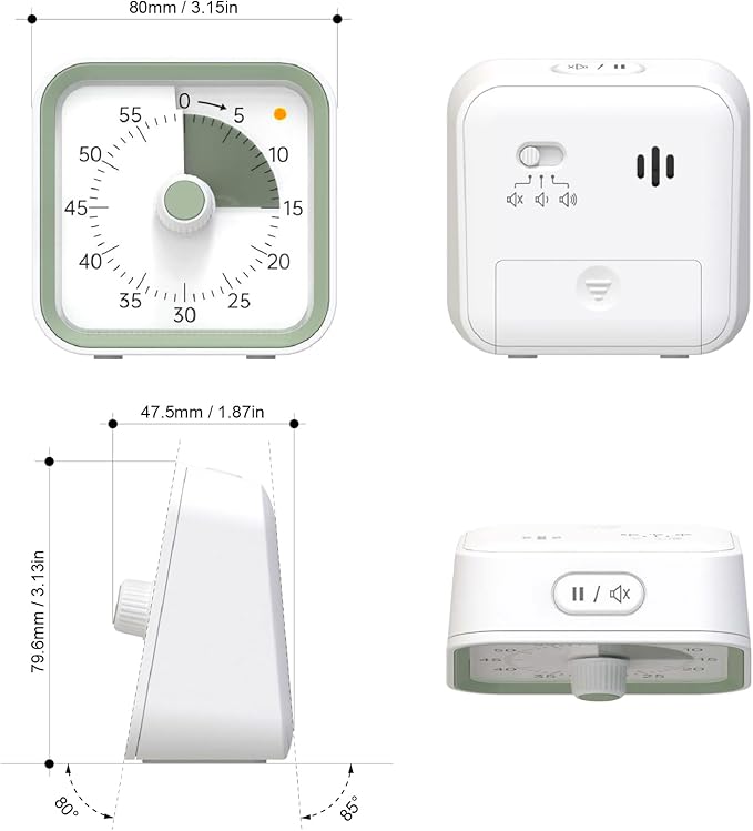 Visual Timer for Kids with Pause Function, 60 Minute Countdown Timer for Kids - Image 7