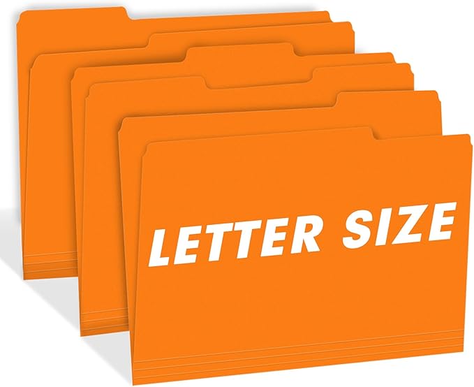 File Folder, RAZCC 100 Pack 1/3 Cut Tab File Folders Letter Size, Folders - Image 6