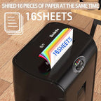 Paper Shredder, 16-Sheet Cross Cut - Image 4