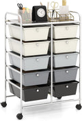 HAPPYGRILL 10-Drawer Rolling Storage Cart, Storage Organizer Cart by HAPPYGRILL