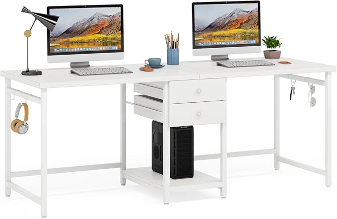 Tribesigns 79 Inch Extra Long Double Desk - Image 8
