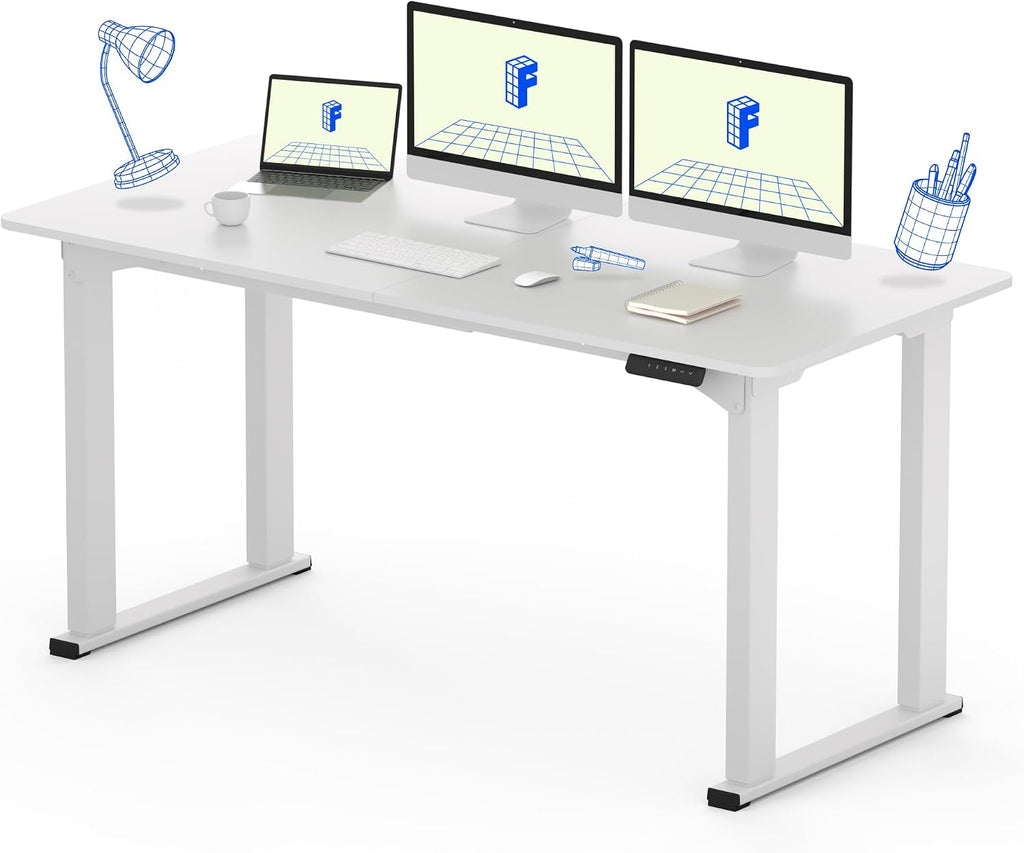 FLEXISPOT 4 Legs Standing Desk 63 x 28 Inch Electric Adjustable Height Desk