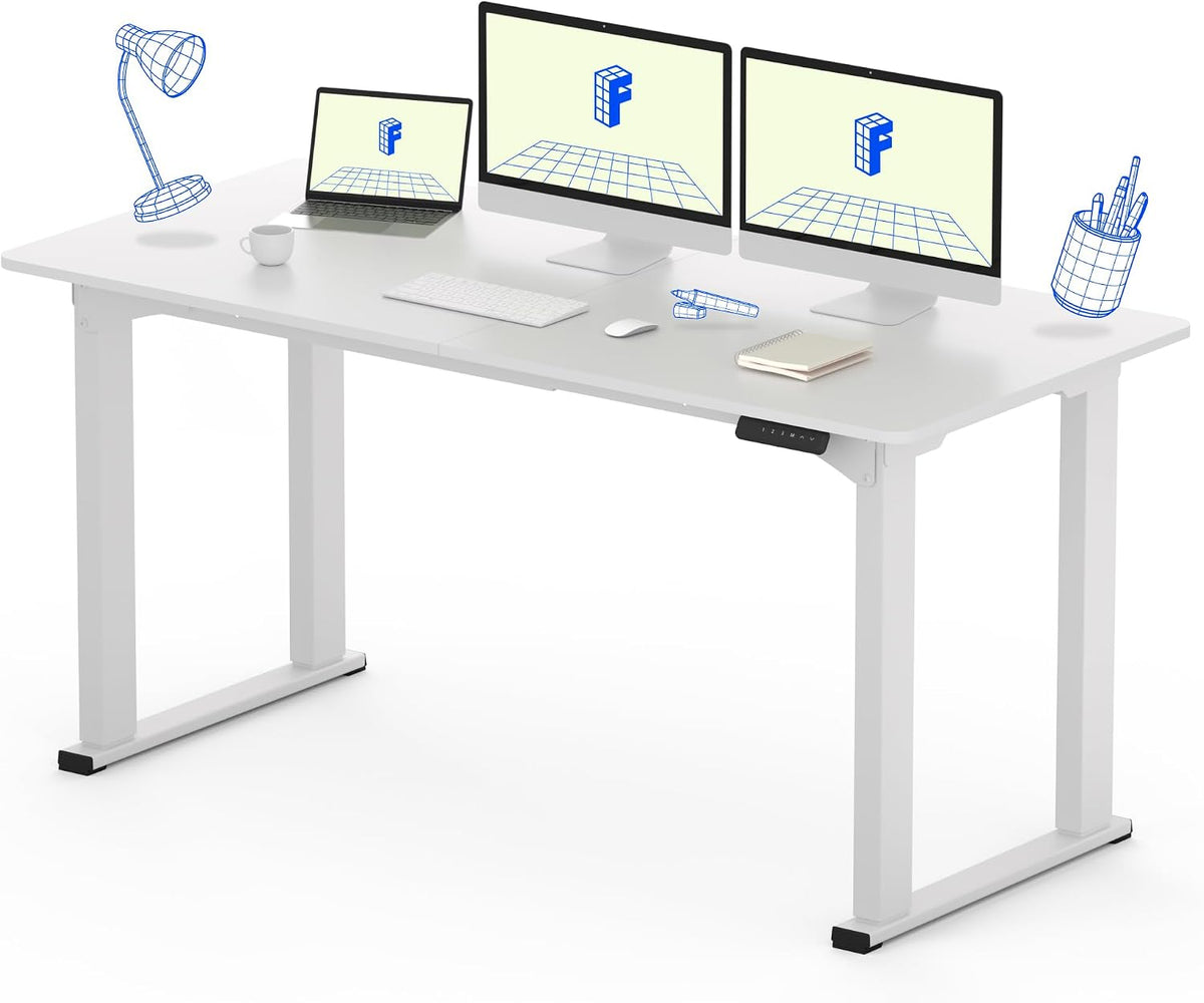 FLEXISPOT 4 Legs Standing Desk 63 x 28 Inch Electric Adjustable Height Desk