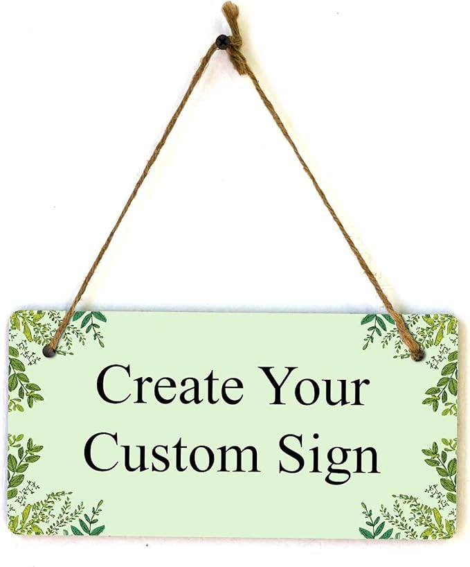 Signs ByLITA Greenery Wreath Personalized Hanging Wall or Door Sign | Custom by SignsByLITA