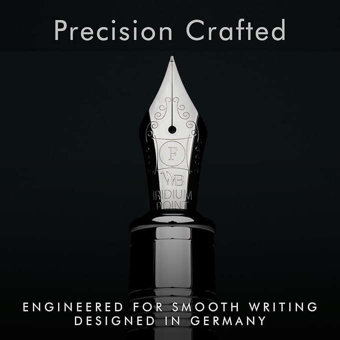 Wordsworth & Black Majesti Fountain Pen-, Luxury Case, Chrome Finish; Fine Nib- - Image 5
