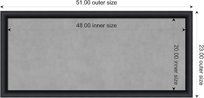 Amanti Art Black Framed Magnetic Board 23x51 Oversize Vision Board - Image 3