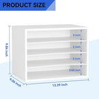 GDINDINFAN Wood Desktop Letter Tray File Organizer, Paper Storage Mail Sorter - Image 3
