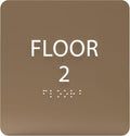 Modern Olive ADA Floor 2 Sign by ADACentralSigns
