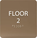 Modern Olive ADA Floor 2 Sign by ADACentralSigns