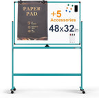 Large Dry-Erase Rolling Magnetic Whiteboard by TSJOFFICE