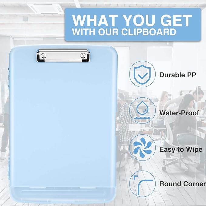 Sooez Clipboards with Storage, High Capacity Clip Boards 8.5x11 with Storage - Image 4